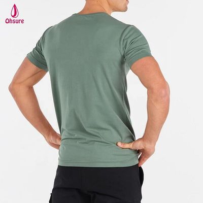 Camiseta Esportiva Masculina em Promoção 95% Algodão 5% Elastano Treino Camiseta Topo Estilo de Vida Masculino Manga Curta Ginásio Tee