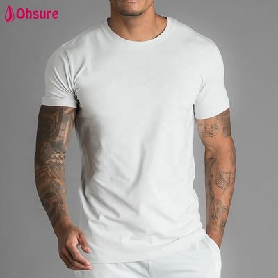 Novas roupas esportivas masculinas Casual Fitness Gym Wear Plain T-Shirt Bamboo Fit Gym Shirt Custom Sport T-Shirt