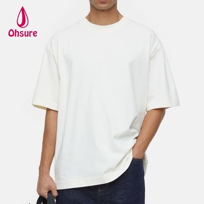 Camiseta masculina de alta qualidade de Verão de manga curta de seda fria reciclada de algodão original personalizada camisetas esportivas de grande porte