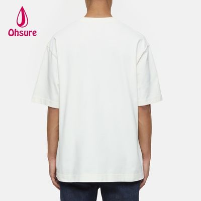 Camiseta masculina de alta qualidade de Verão de manga curta de seda fria reciclada de algodão original personalizada camisetas esportivas de grande porte