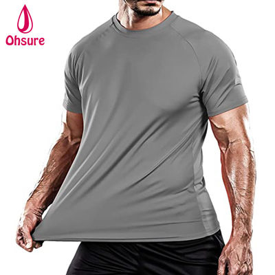 Camisa de pesca de nylon Spandex Camisa desportiva de musculação Top de corrida roupa de ginástica Camisa UPF 50 t Camisa