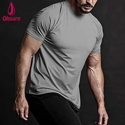 Camisa de pesca de nylon Spandex Camisa desportiva de musculação Top de corrida roupa de ginástica Camisa UPF 50 t Camisa