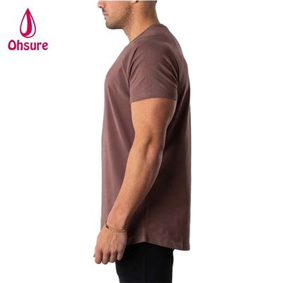 Camiseta Muscle Fit para Homens Running Sport Top Gym Man Algodão Spandex T Shirt