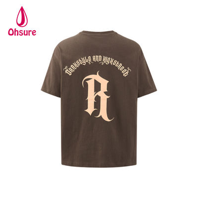 Ohsure Design de Streetwear com Logotipo Personalizado 100% Algodão Moda Tie-Dye Oversized Camisetas Gráficas Masculinas