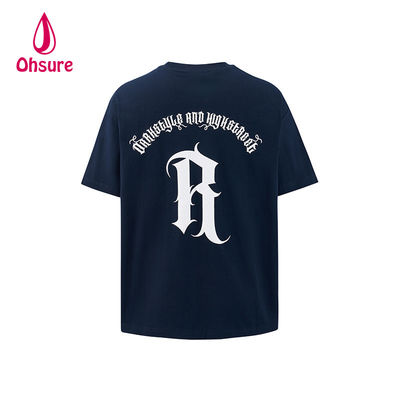 Ohsure Design de Streetwear com Logotipo Personalizado 100% Algodão Moda Tie-Dye Oversized Camisetas Gráficas Masculinas