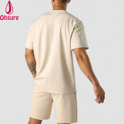 Moda Verão 100% de algodão Grande Fit Crew Neck Leve Sports T-shirts para Homens