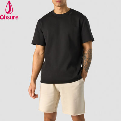 Moda Verão 100% de algodão Grande Fit Crew Neck Leve Sports T-shirts para Homens