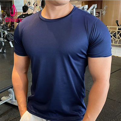 Ohsure Men Camiseta de manga curta de verão Seda fria Reciclado Alta qualidade Xilitol Algodão Logotipo privado personalizado Camisetas de ginástica para homens