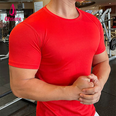 Ohsure Men Camiseta de manga curta de verão Seda fria Reciclado Alta qualidade Xilitol Algodão Logotipo privado personalizado Camisetas de ginástica para homens
