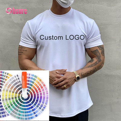 Personalize Moda Esportiva Masculina Academia Bolsa Esportiva Folgada Roupas Esportivas Atacado Camisetas de Ginástica Casuais Estampadas para Homens