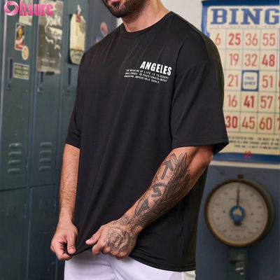 Venda em Grosso de Alta Qualidade Estilizado Confortável e Casual: Descubra o Ajuste Perfeito em T-shirts Desportivos Masculinos Preto Plus Size