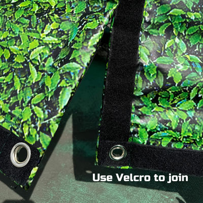 Tela Acústica Decorativa Litong com Folhas Verdes para Privacidade, Barreira Sonora para Quadra de Tênis ao Ar Livre