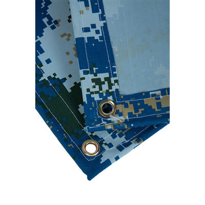Litong Grátis Tecido de tela à prova d'água Pintura Camuflagem Azul Tecido orgânico de silício