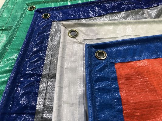 Litong Azul-prata PE Tarpaulin Cargas Leves Cobertura Azul-laranja Saco de Bagagem 150gm Tarpas impermeáveis