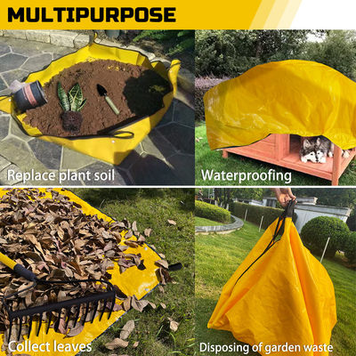 Saco de Lona Reutilizável Impermeável para Folhas de Jardim Litong Garden Waste PE Tarpaulin Sheet