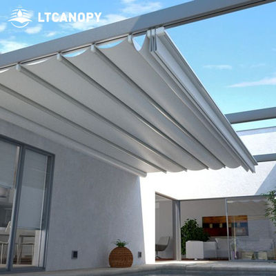 Lona de toldo externa com preço direto de fábrica Litong de alta qualidade, abrigo de proteção solar, uso de lona encerada revestida de PVC à prova d'água, personalizada